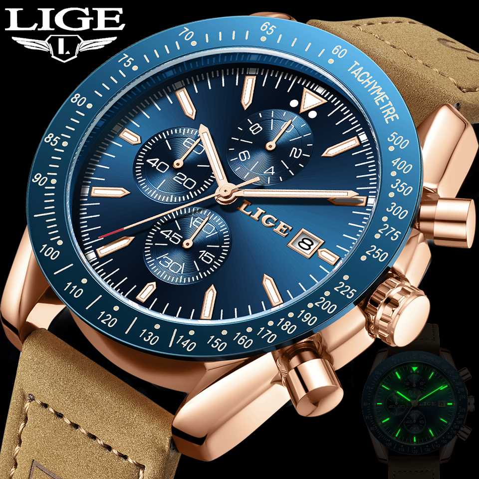 Luxury Bags Brands List - LIGE Casual Sports Men Watch Luxury
