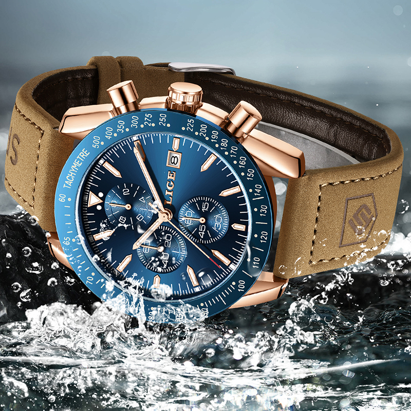 LIGE Casual Sports Men Watch L - Luxury Bags Brands List ulasan dan harga