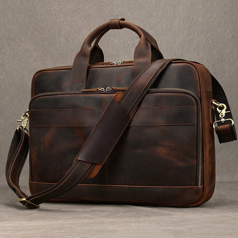 Crazy Horse Genuine Leather Me - Laptop Bag Leather 15 ulasan dan harga