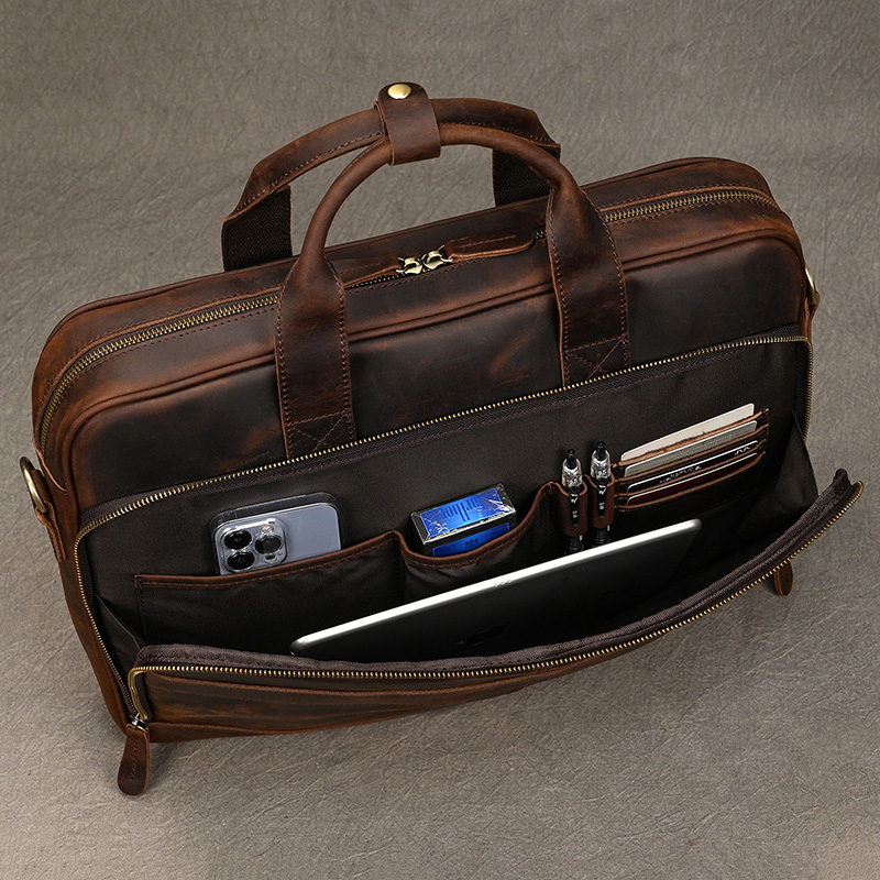 Crazy Horse Genuine Leather Me - Laptop Bag Leather 15 ulasan dan harga