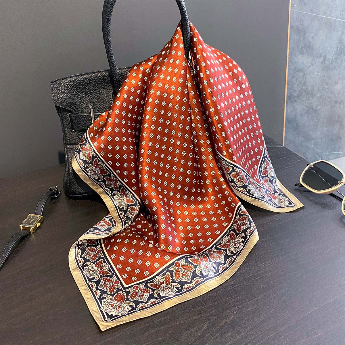 Luxury 100% Pure Silk Square S - Luxury Bags China ulasan dan harga