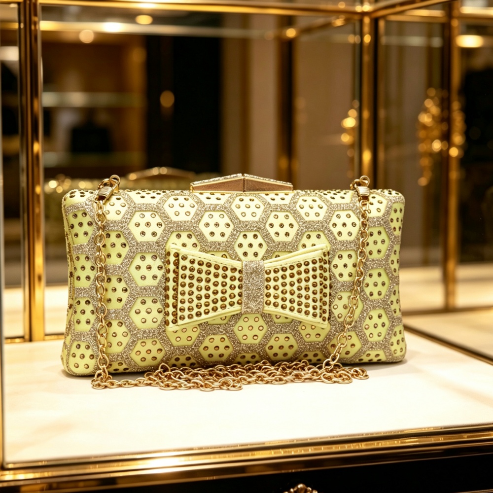 Women Crystal Bow Evening Clut - Luxury Bags Reseller ulasan dan harga