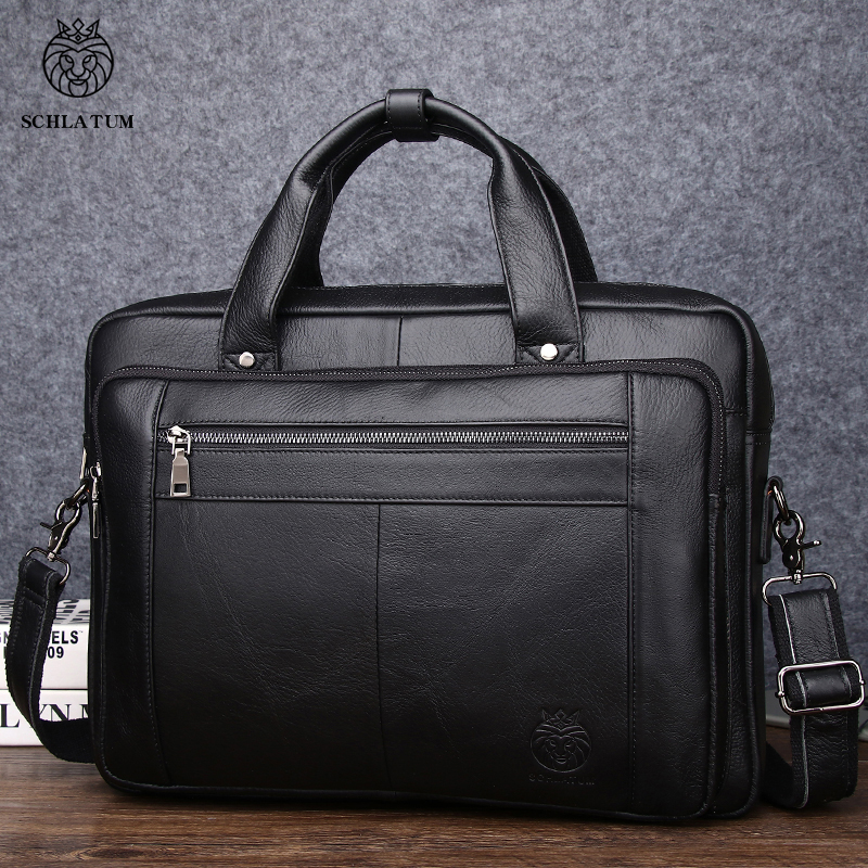 SCHLATUM Genuine Leather Bussi - Laptop Bag Leather 15 ulasan dan harga