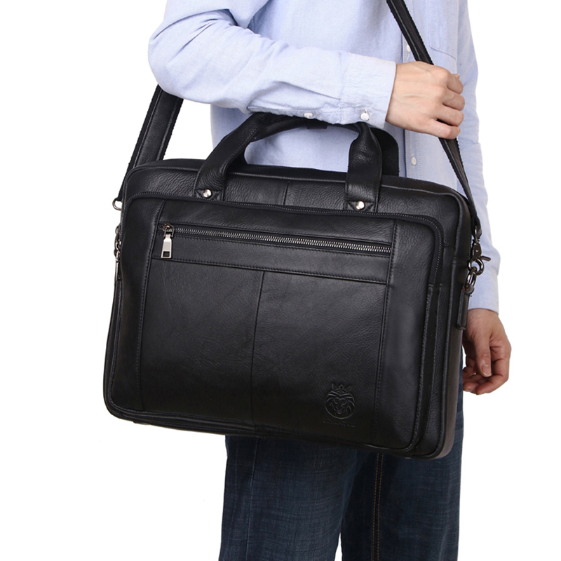 SCHLATUM Genuine Leather Bussi - Laptop Bag Leather 15 ulasan dan harga